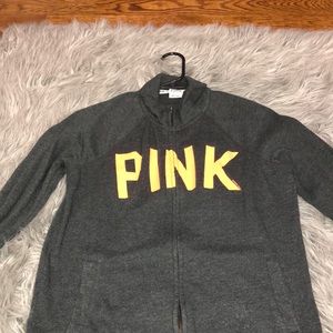 Xs pink zip sweater
